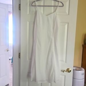 OLD NAVY 100% COTTON SUMMER WHITE DRESS WITH SPAGHETTI STRAPS- L